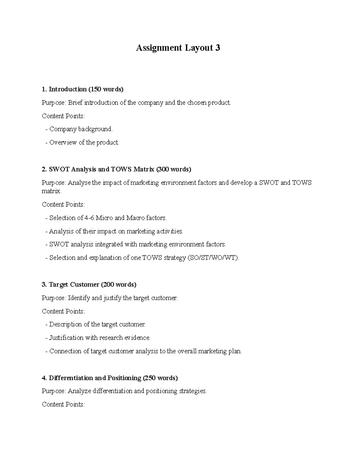 Assignment 3: Comprehensive Marketing Analysis & Recommendations - Studocu
