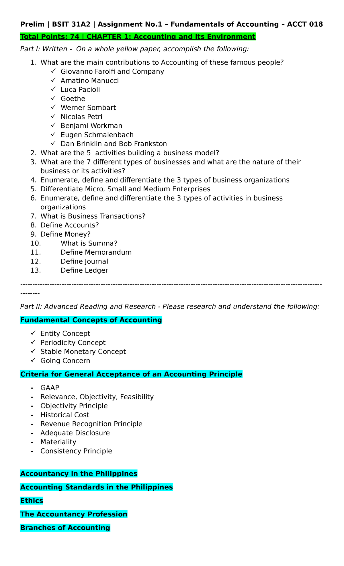 ACCT 018 | Fundamentals of Accounting | Chapter 1: Accounting ...