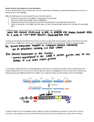 Week 7b Eukaryotic Gene Expression - Control of Gene Expression in ...