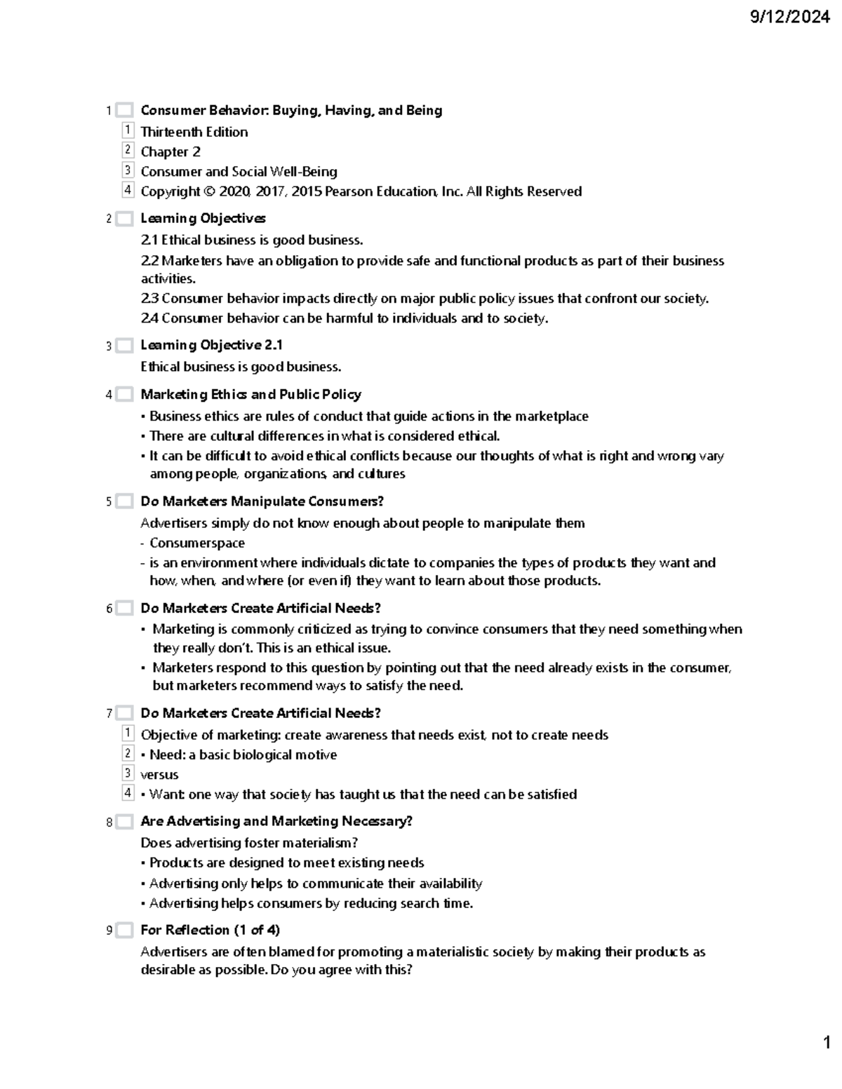 Chapter 2: Consumer Behavior and Ethical Marketing Practices - Studocu