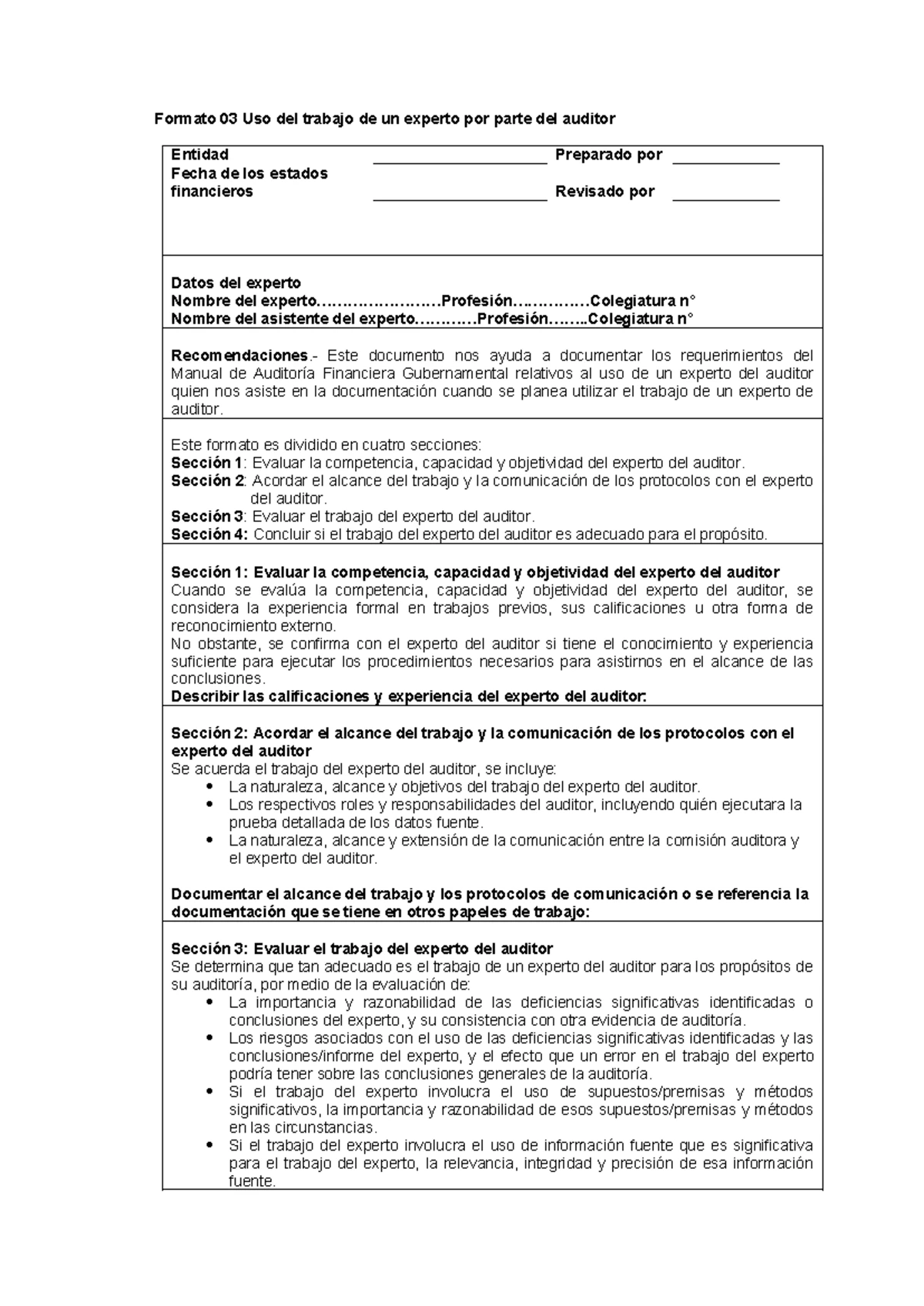 Formato 11 Comprensión del sistema de control interno a nivel entidad ...