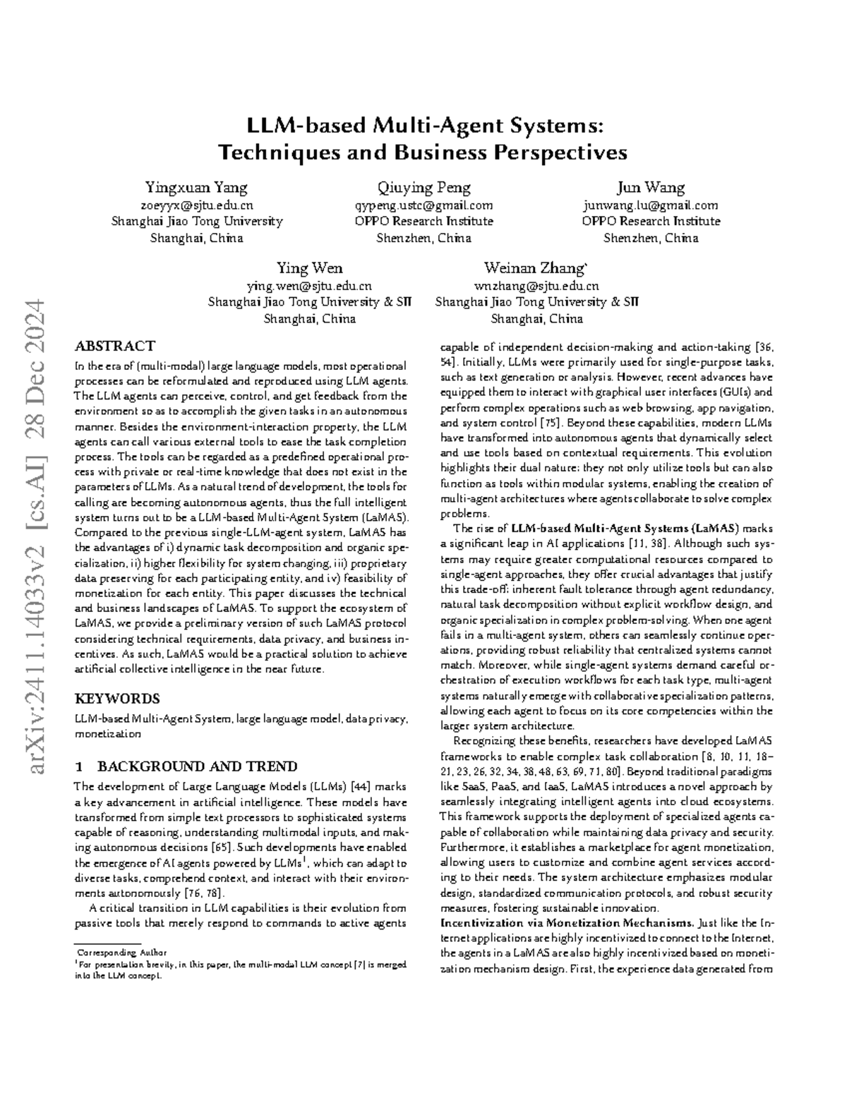 LaMAS: Technical and Business Perspectives on Large Language Models ...