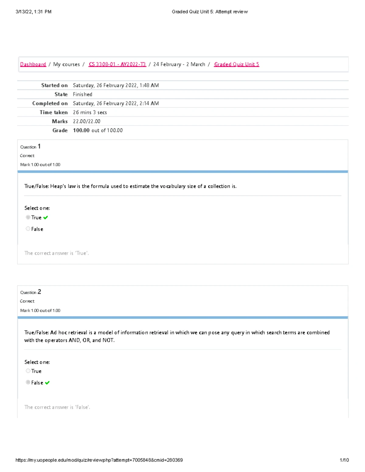 Programming Assignemnt Unit 2-cs 3308 - University of the People CS ...