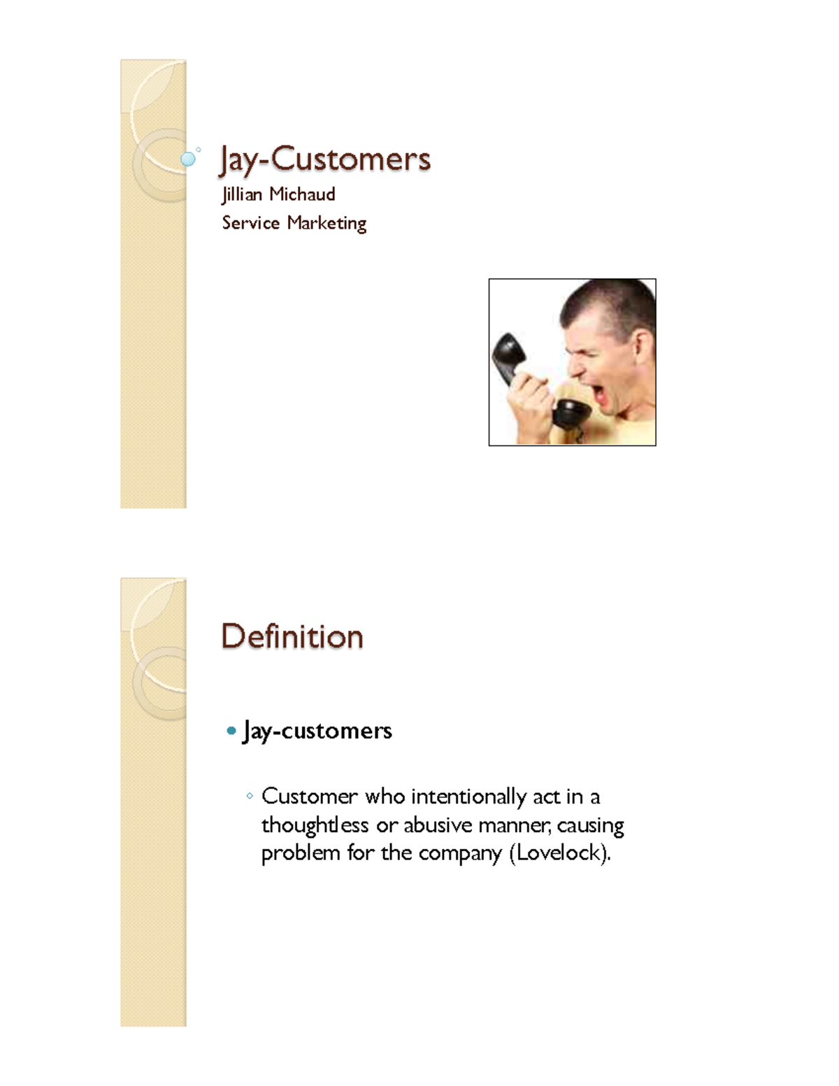 Service Marketing - Understanding Jay-Customers and Their Types - Studocu