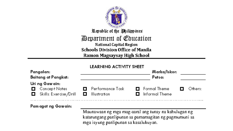 PETA-3: Concept Notes on Katarungang Panlipunan and Social Issues - Studocu