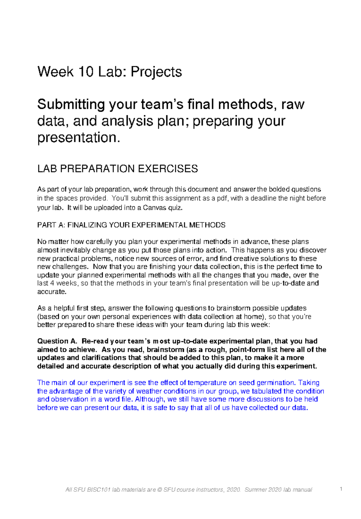 Week 09 Lab Prep - Projects - Week 10 Lab: Projects Submitting your ...