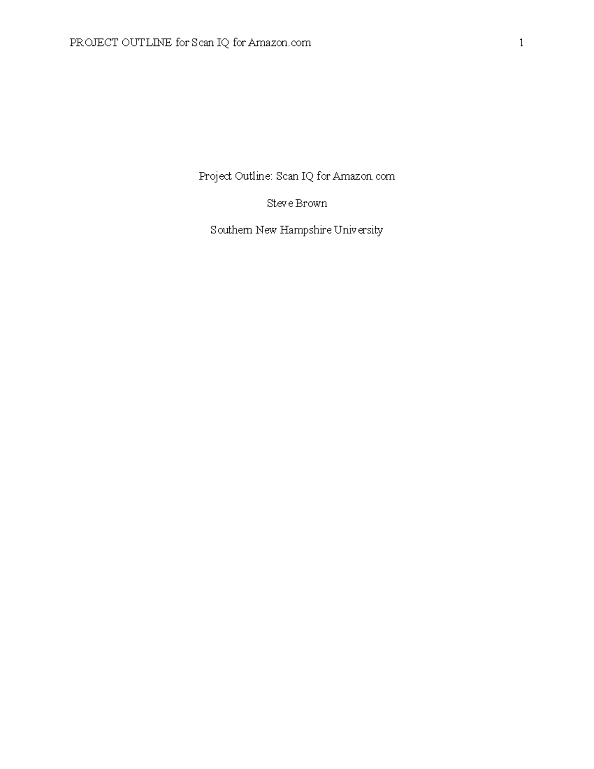 BUS 400 Project Outline: Scan IQ Mobile App for Amazon Sellers - Studocu