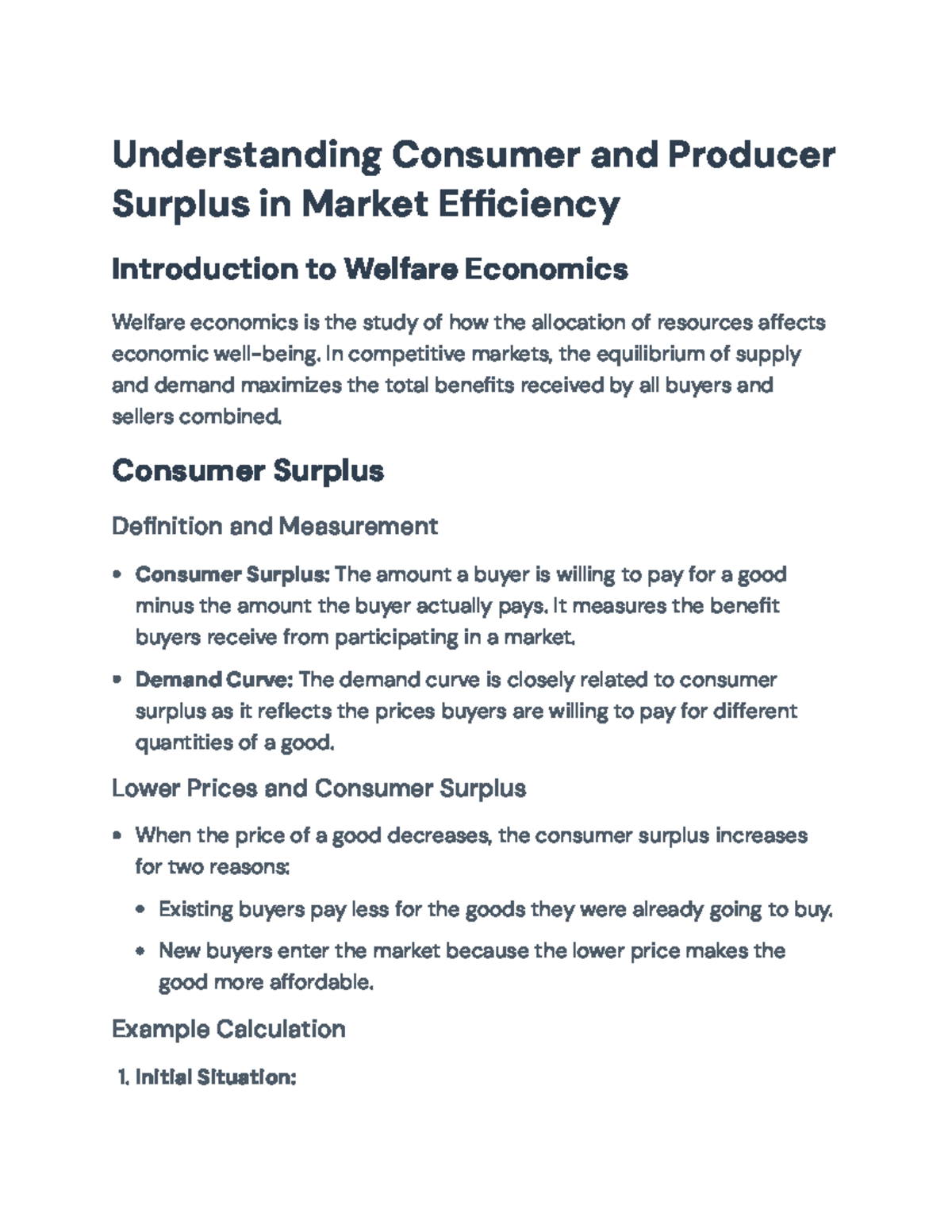 Welfare Economics: Consumer & Producer Surplus Analysis (ECO 101) - Studocu