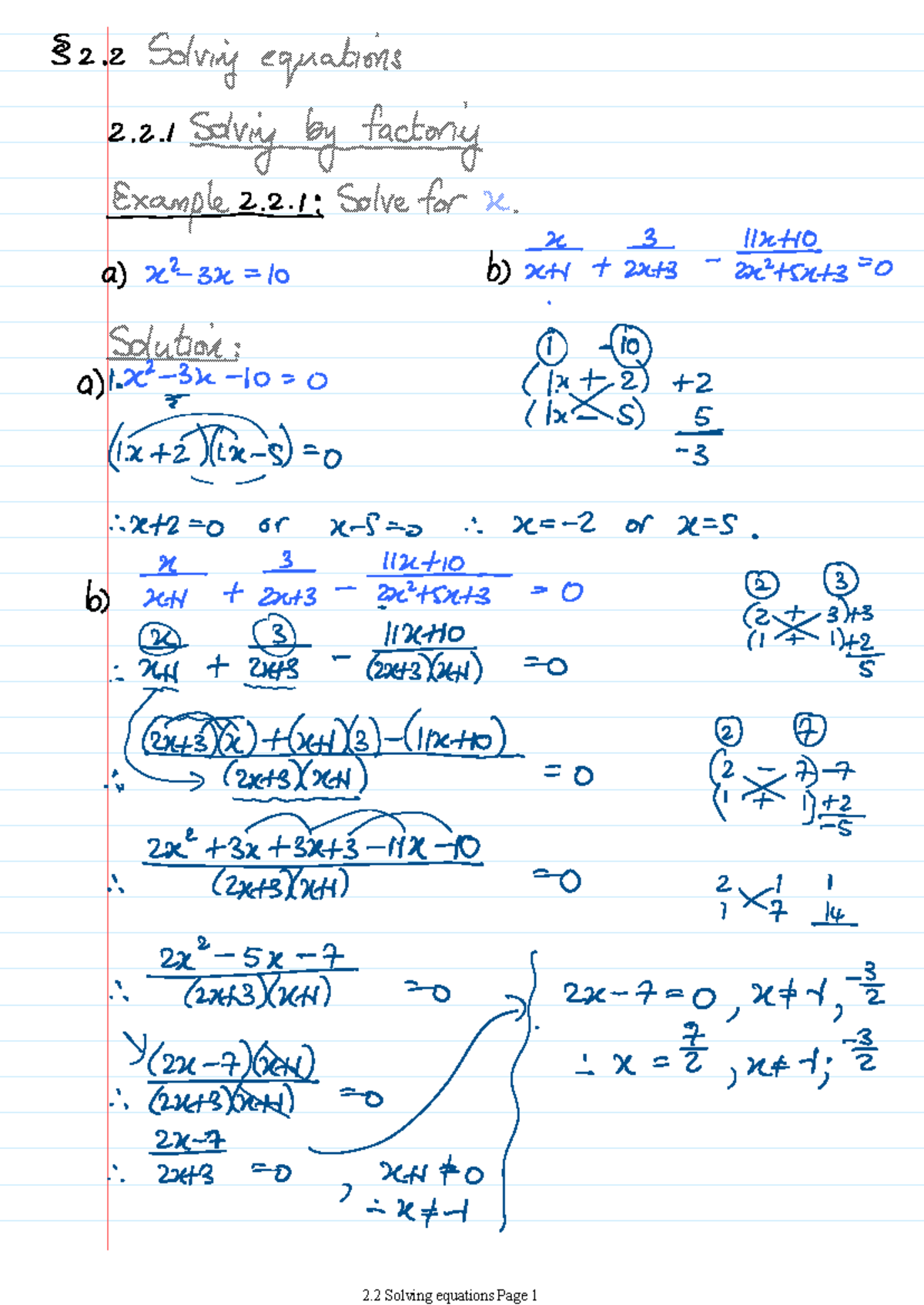 Chapter 2.2: Solving Equations - Studocu