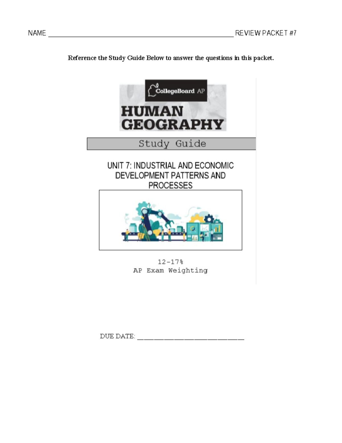 Unit 7 Study Guide: Industrial Revolution Causes & Economic Sectors ...