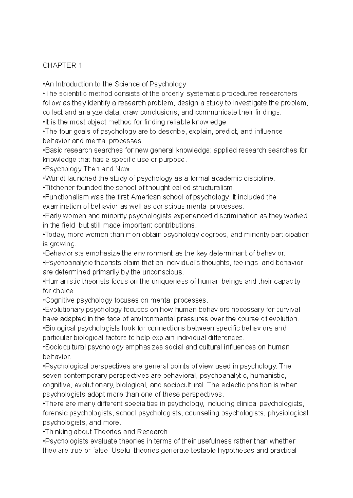 PSY101 - Final Exam Review: Key Concepts in Psychology & Research - Studocu