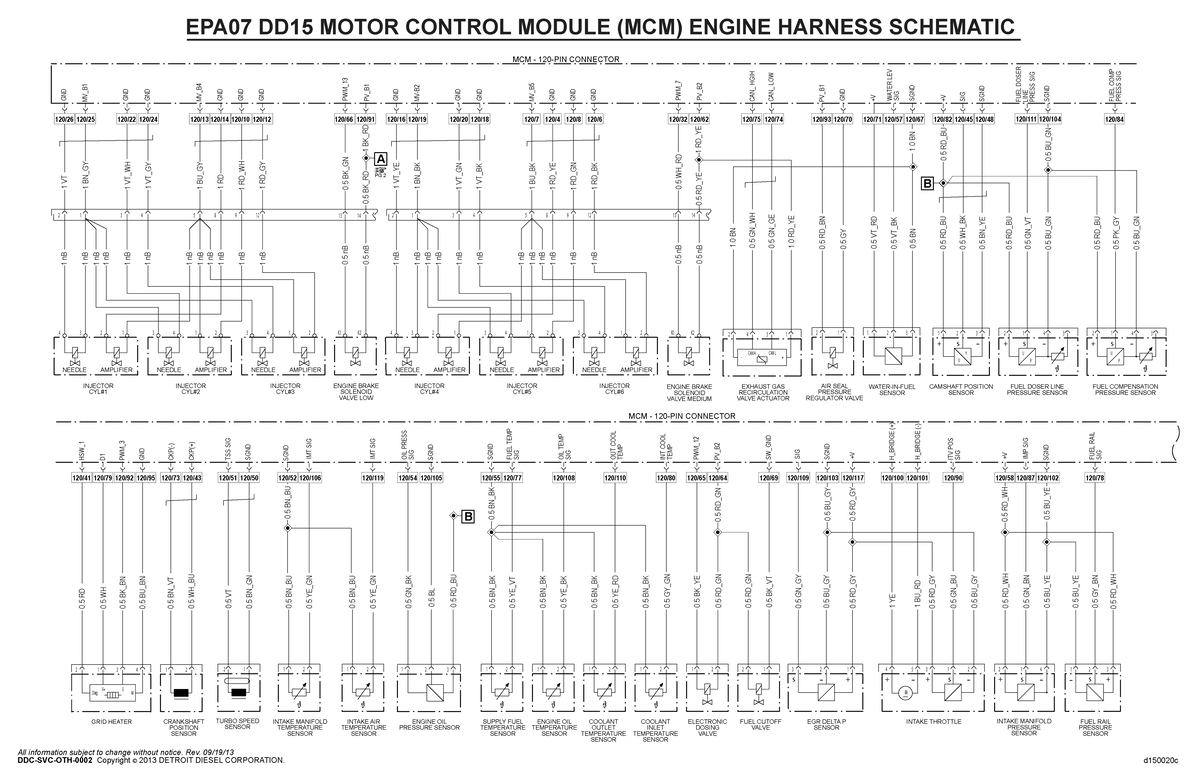 DD15 MCM Engine Harness Schematic - EPA07 Revision Document - Studocu
