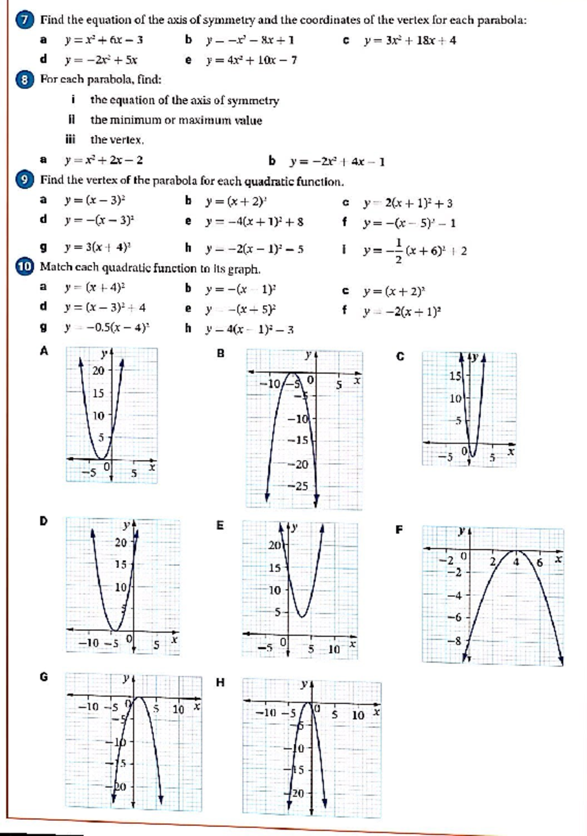 Functions and Graphs: Chapter 3 Advanced Concepts - Studocu