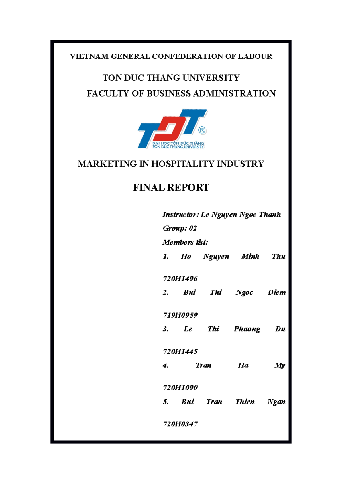 Group 2 Final Report - 123 - VIETNAM GENERAL CONFEDERATION OF LABOUR ...