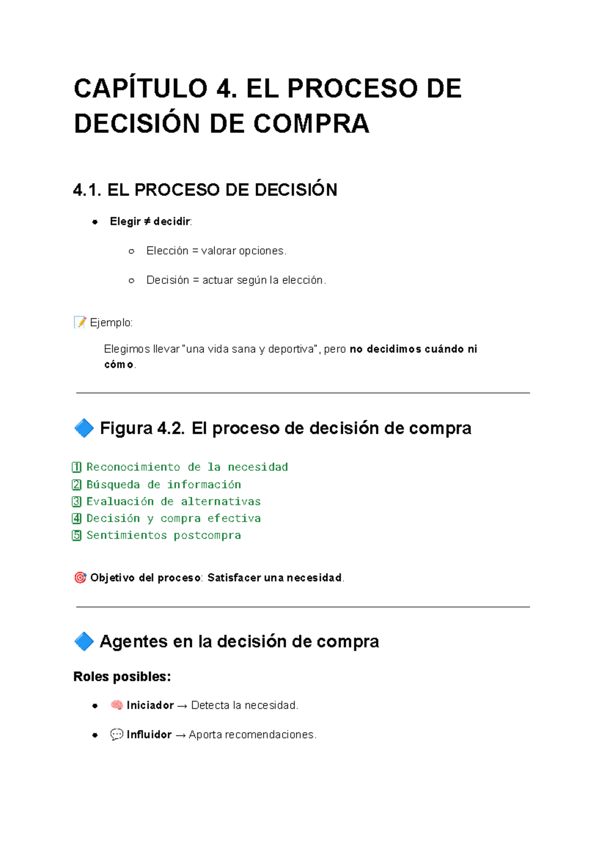 UND 4 - APUNTES SOBRE EL PROCESO DE DECISIÓN DE COMPRA - Studocu