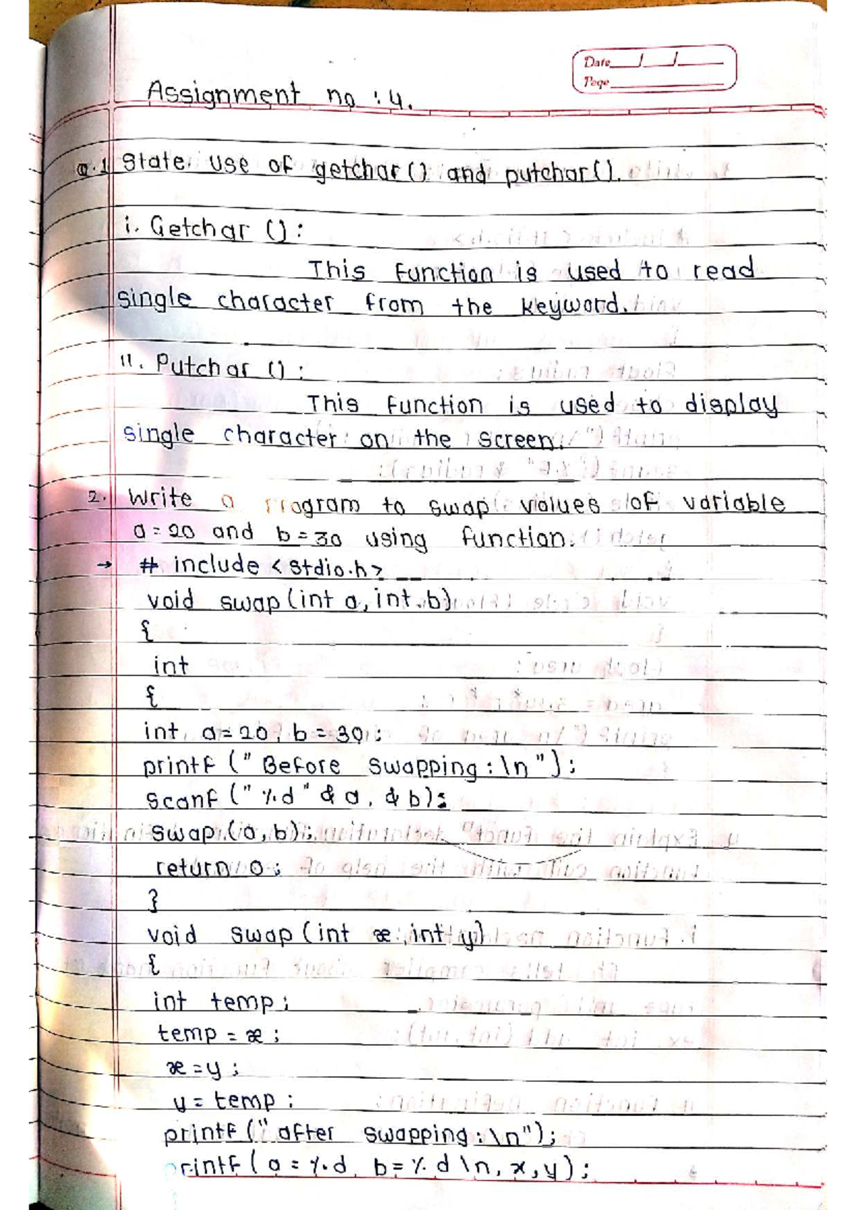 Assignment 4 - C Functions and Recursion Notes - Studocu