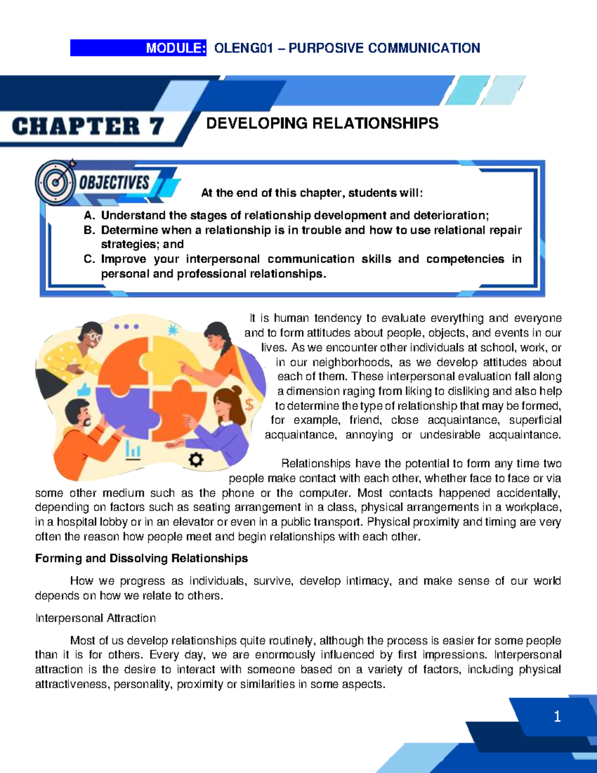 Chapter 7: Understanding and Improving Relationships in Communication ...