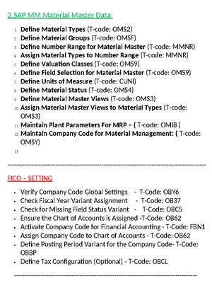SPRO Path: Material Master Configuration Guide (OMS2, OMSF, MMNR, OMSK ...