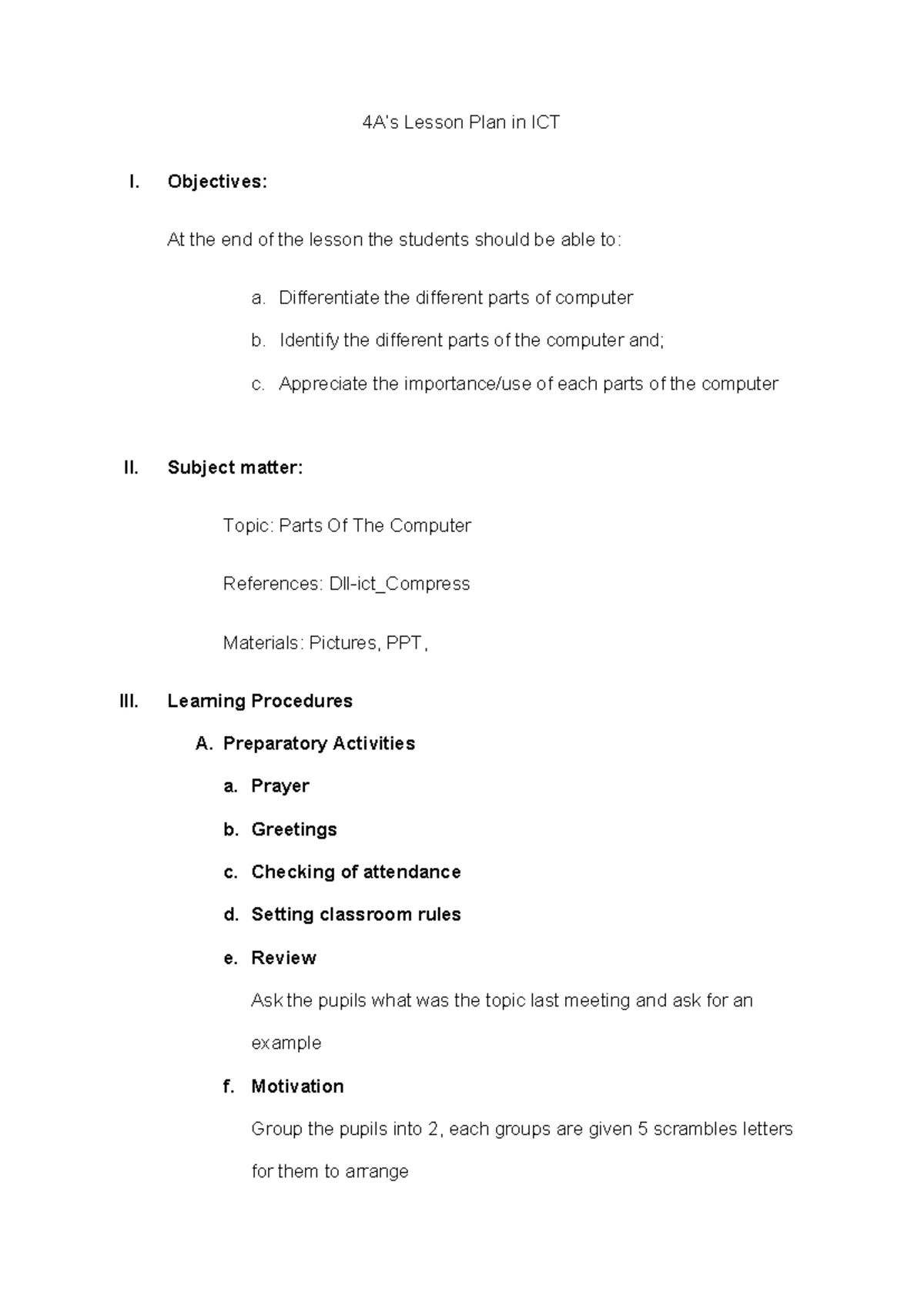5-Es Lesson Plan: Understanding Force Through Engaging Activities - Studocu