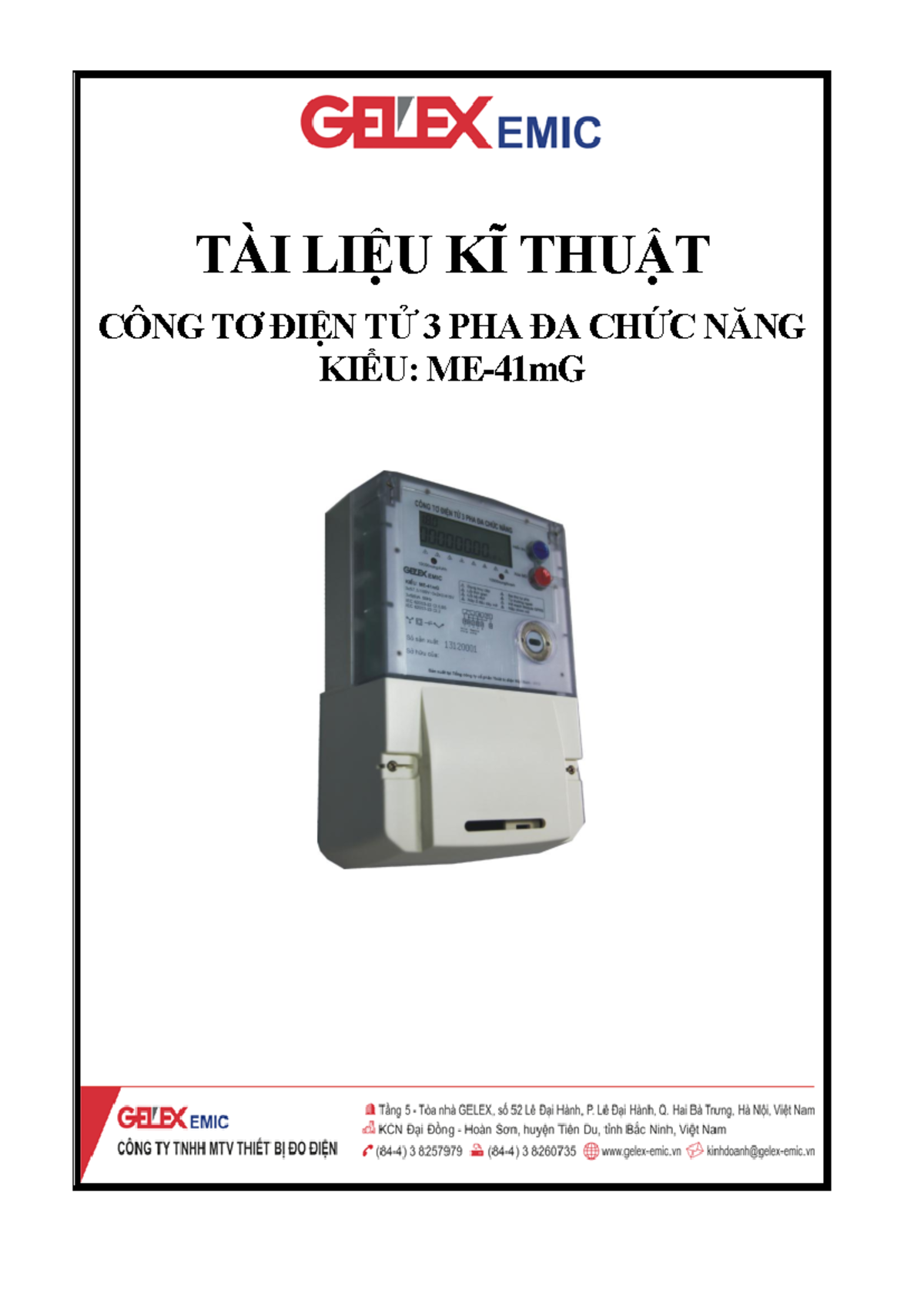 Hướng Dẫn Sử Dụng Công Tơ Điện Tử ME-41: Tài Liệu Kỹ Thuật Chi Tiết - Document Preview