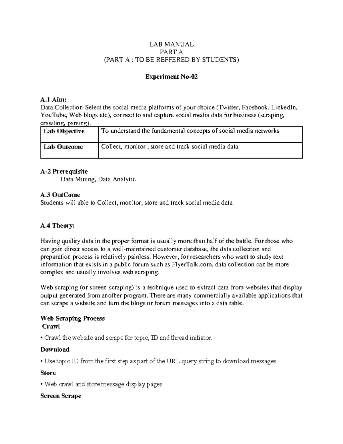 SMA 202: Lab manual part A - Social media data collection techniques ...