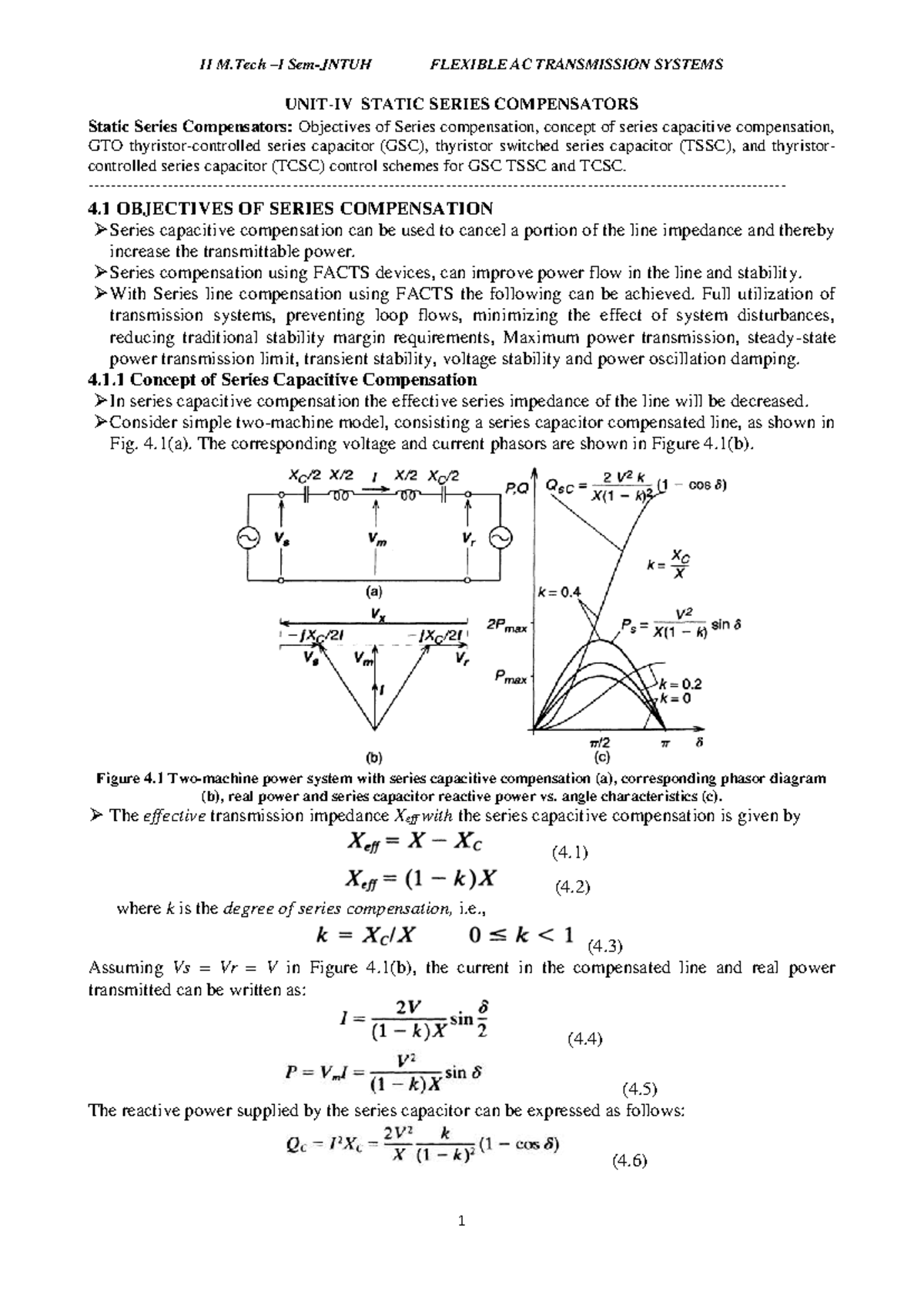 II M.Tech FLEXIBLE AC TRANSMISSION SYSTEMS: Static Series Compensators ...