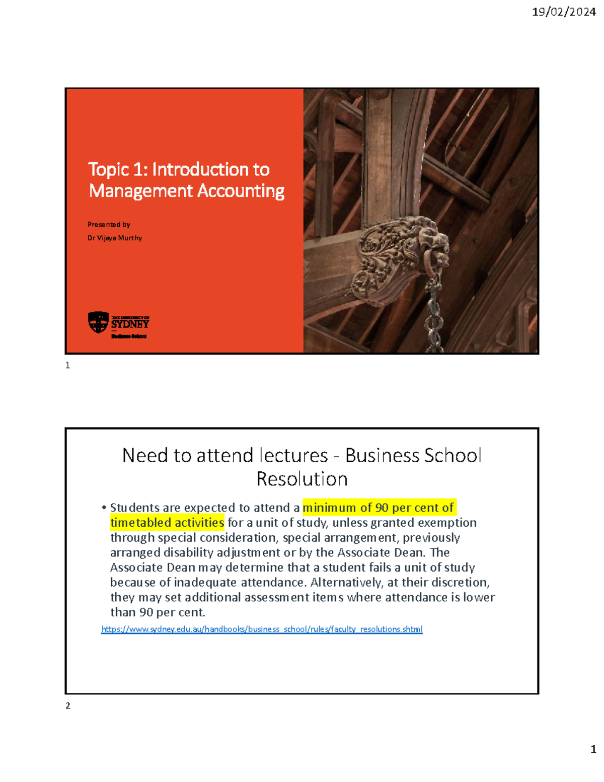 Lecture 1: Introduction to Management Accounting (Course Code: MA101 ...