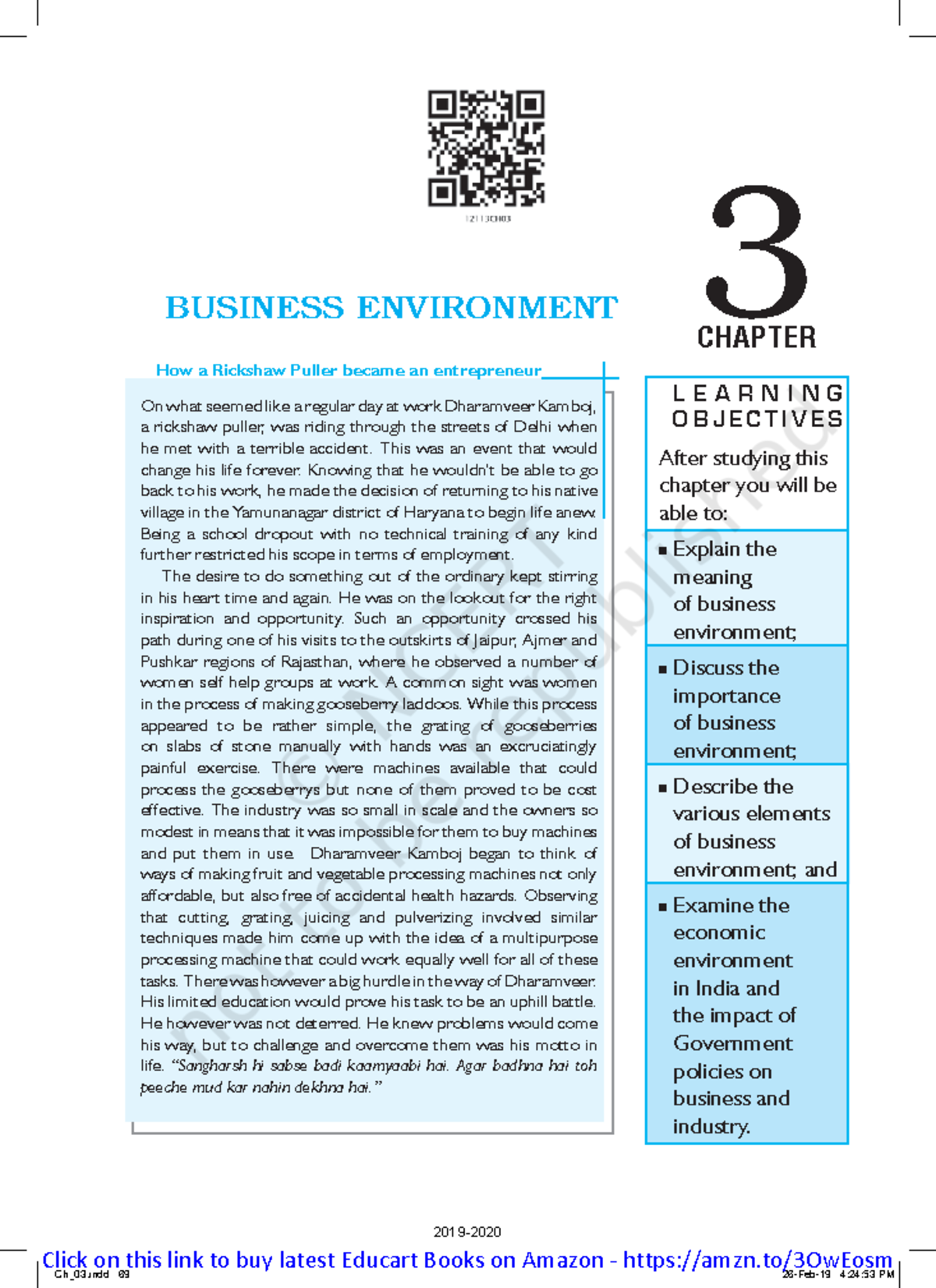 Ch-3 Business Environment - BUSINESS ENVIRONMENT 3 CHAPTER After ...