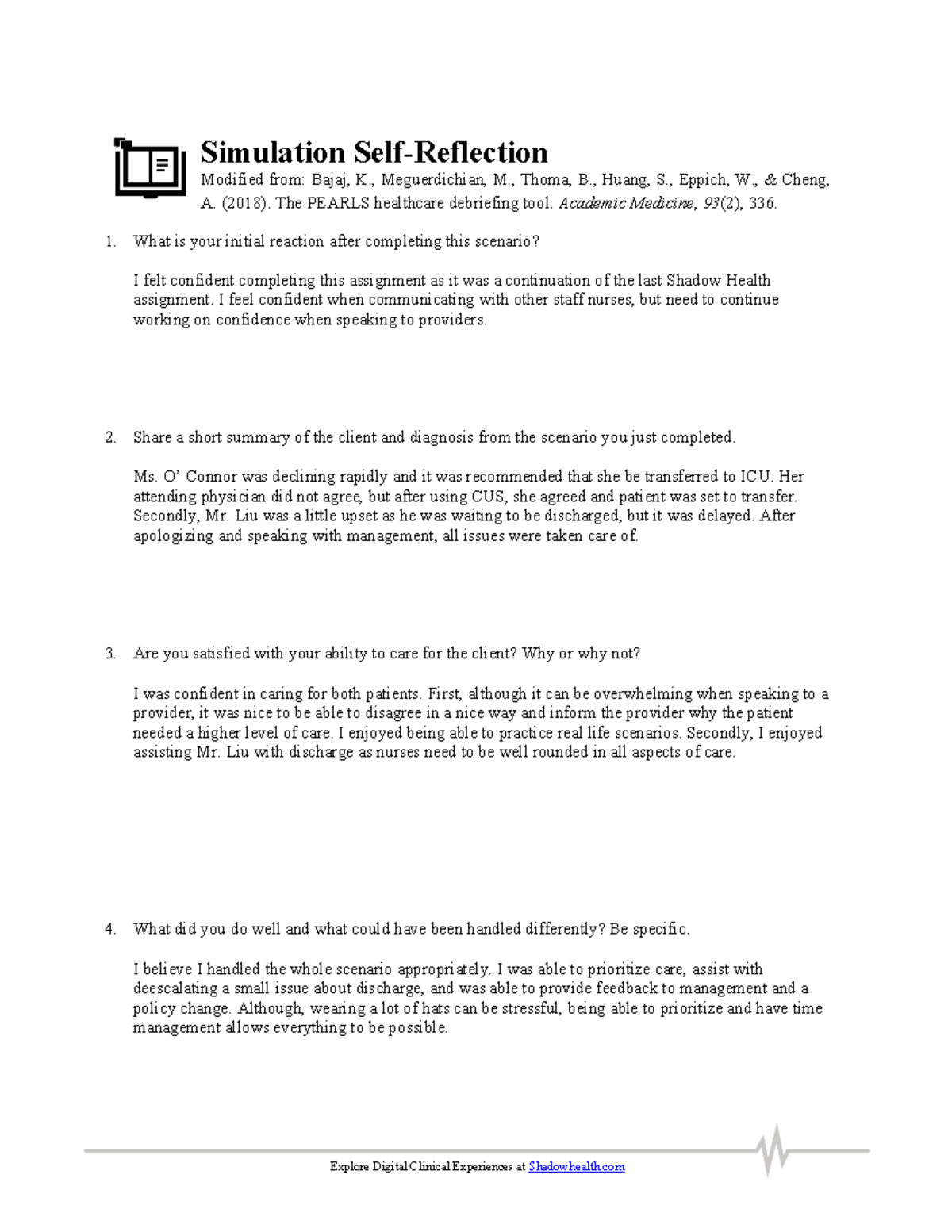 Week 8 reflection - Explore Digital Clinical Experiences at ...