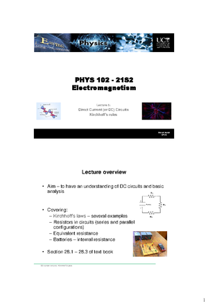 Phys102 EM Lecture 2 - Steven Marsh SPCS PHYS 102 - 21S ...