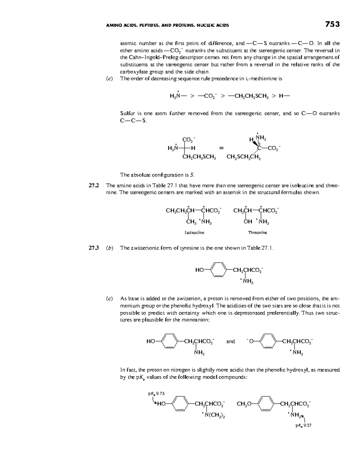 Organic Chemistry 4th Ed: Amino Acids, Peptides & Proteins (753) - Studocu