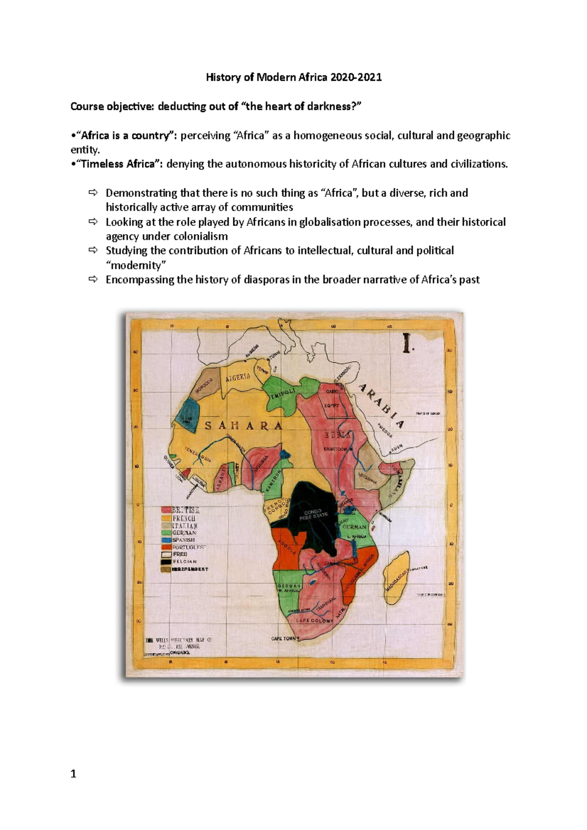 Final Exam Study Notes on History of Modern Africa (2020) - Studocu