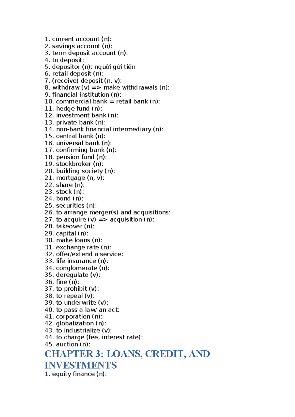 Chapter 3: Loans, Credit, and Investments - Key Terms and Definitions ...
