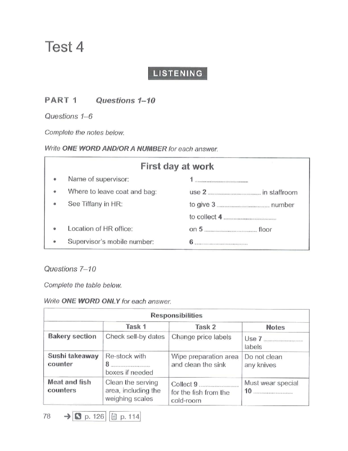 Test 4 Listening & Reading Questions - CAM - Studocu
