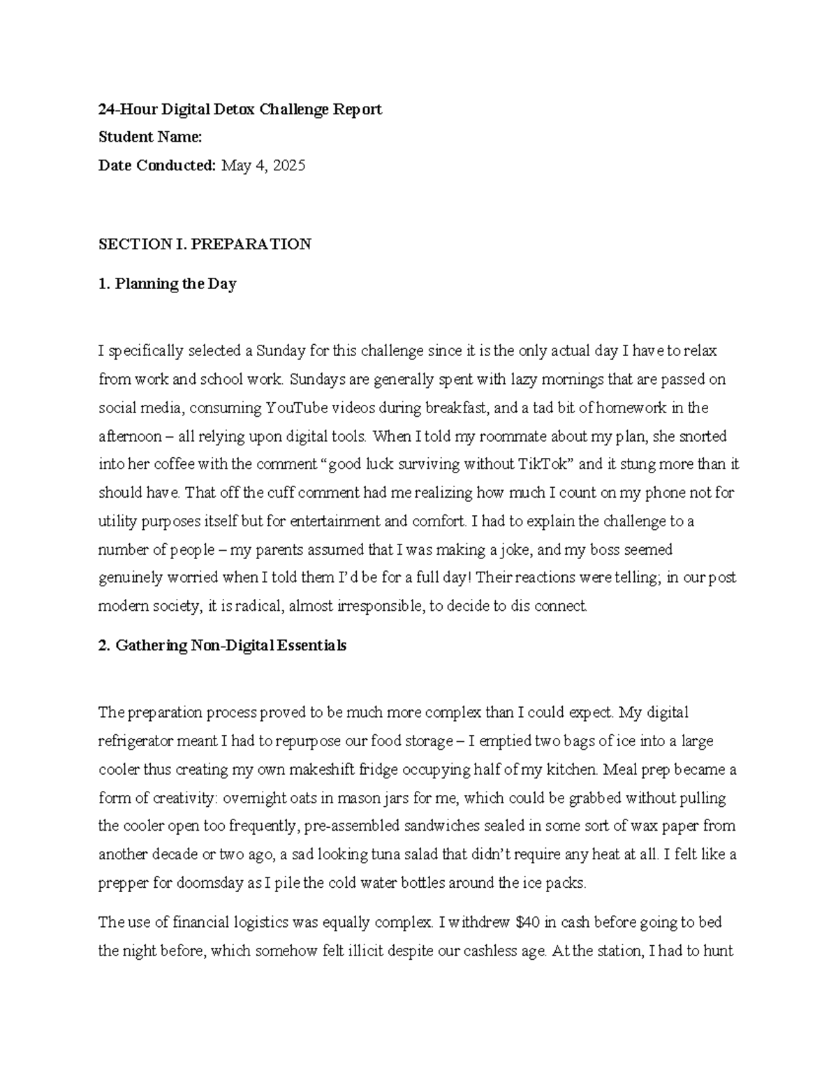 24-Hour Digital Detox Challenge - PREPARATION Planning the Day I ...