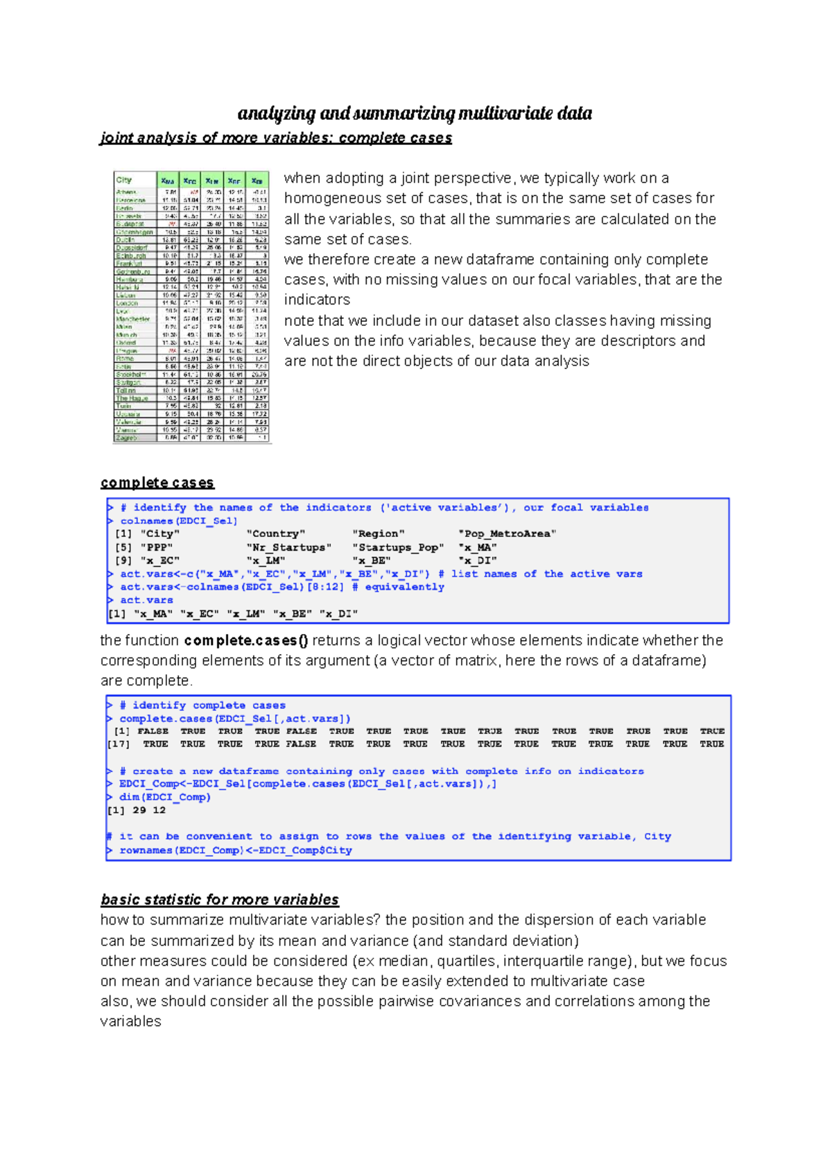 Data Analytics - PCA Notes for Course DA101: Hands-On Session - Studocu