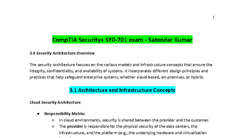 Chapter 3: CompTIA Security+ SY0-701 Exam Overview by Satender Kumar ...