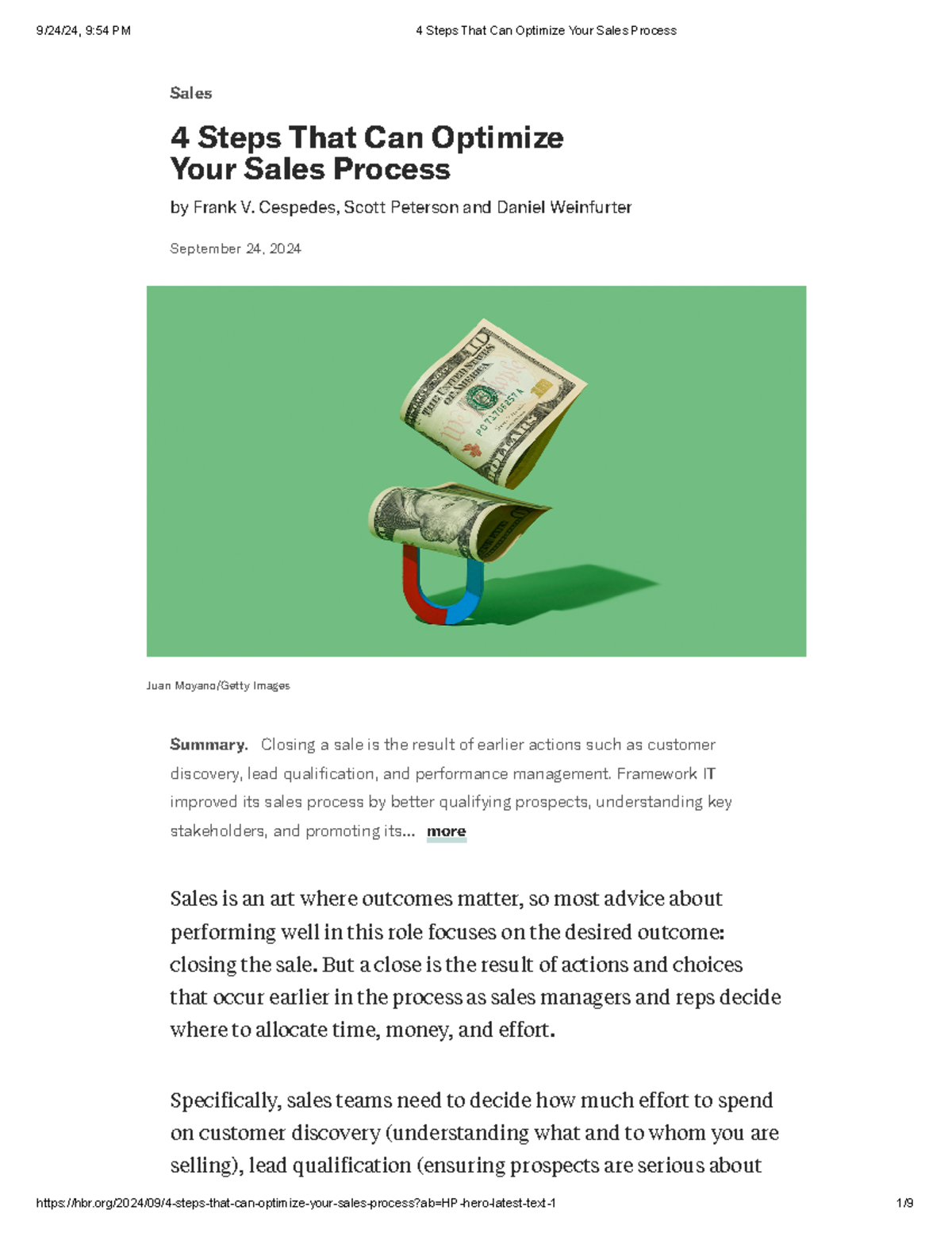 Optimizing Your Sales Process: 4 Key Steps for Growth - Studocu