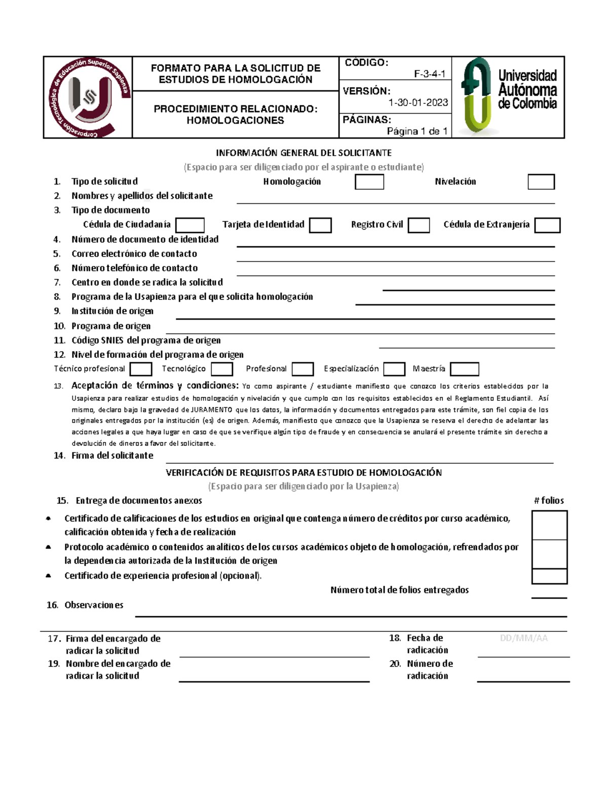 homologación de estudios no universitarios