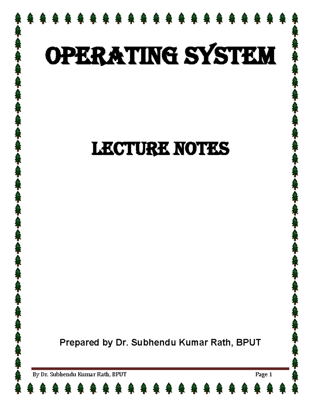 Operating System Lecture Notes - BPUT - Studocu
