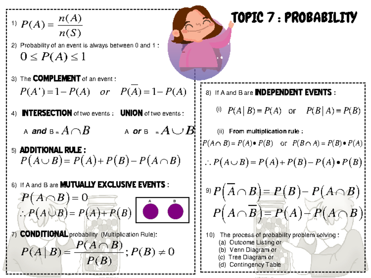 AM025 Topic 7 Mathematics Lecture Notes - TOPIC 7 : PROBABILITY 1 ...