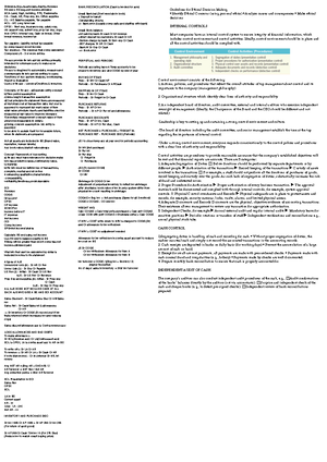 ACC 101 Final Exam Cheatsheet: Key Concepts and Accounting Principles ...