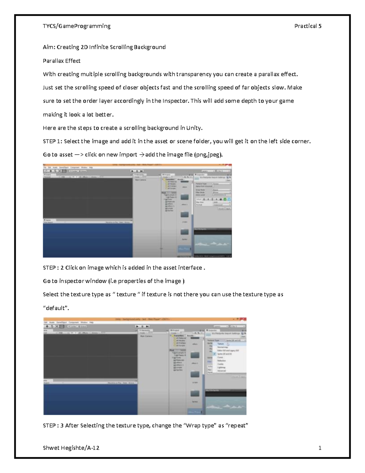 GP prac 5 - Creating 2D Infinite Scrolling Background with Parallax ...