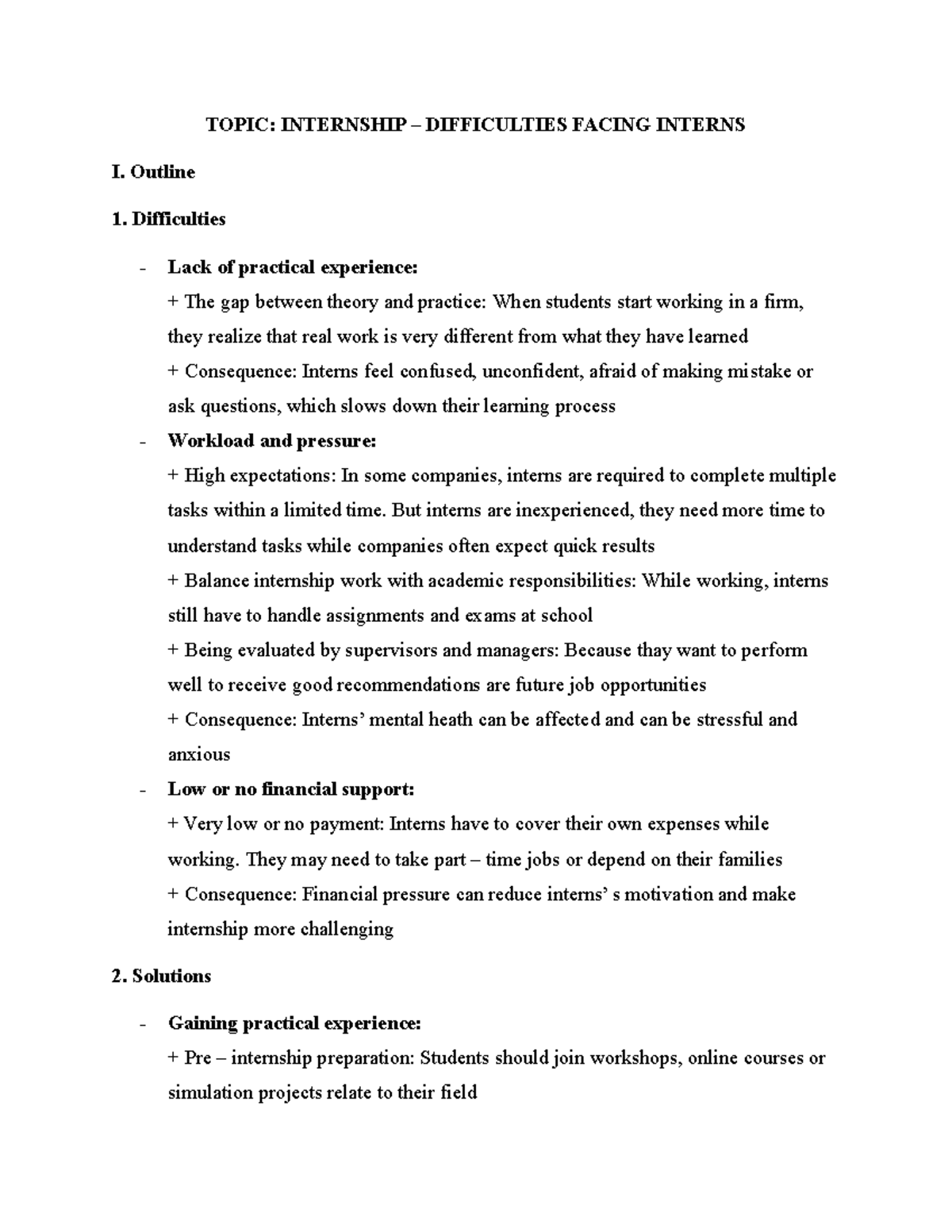 D12 Internship Challenges: Navigating Difficulties for Interns - Studocu