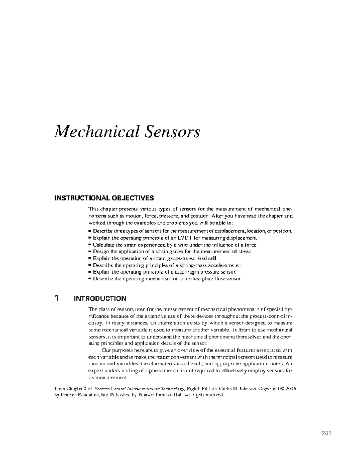 Ch 5 Notes: Mechanical Sensors in System Dynamics & Control - Studocu