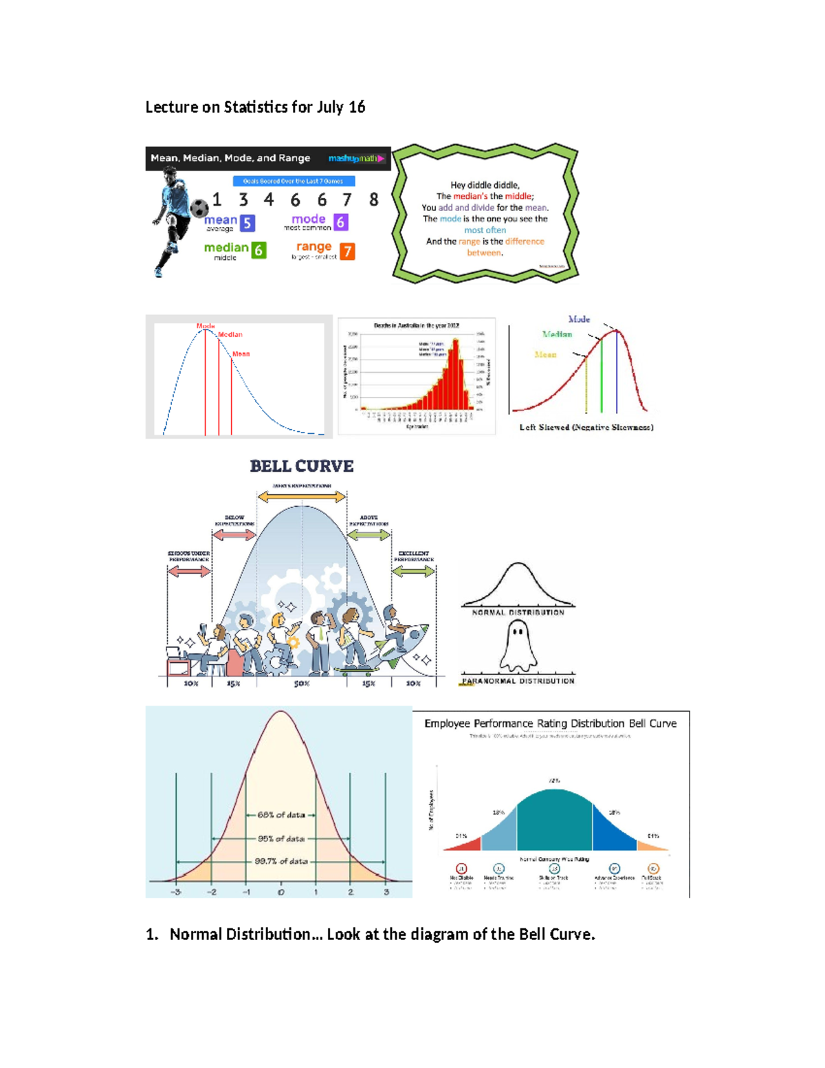 July 16 Lecture on Statistics: Key Concepts and Exercises - Studocu