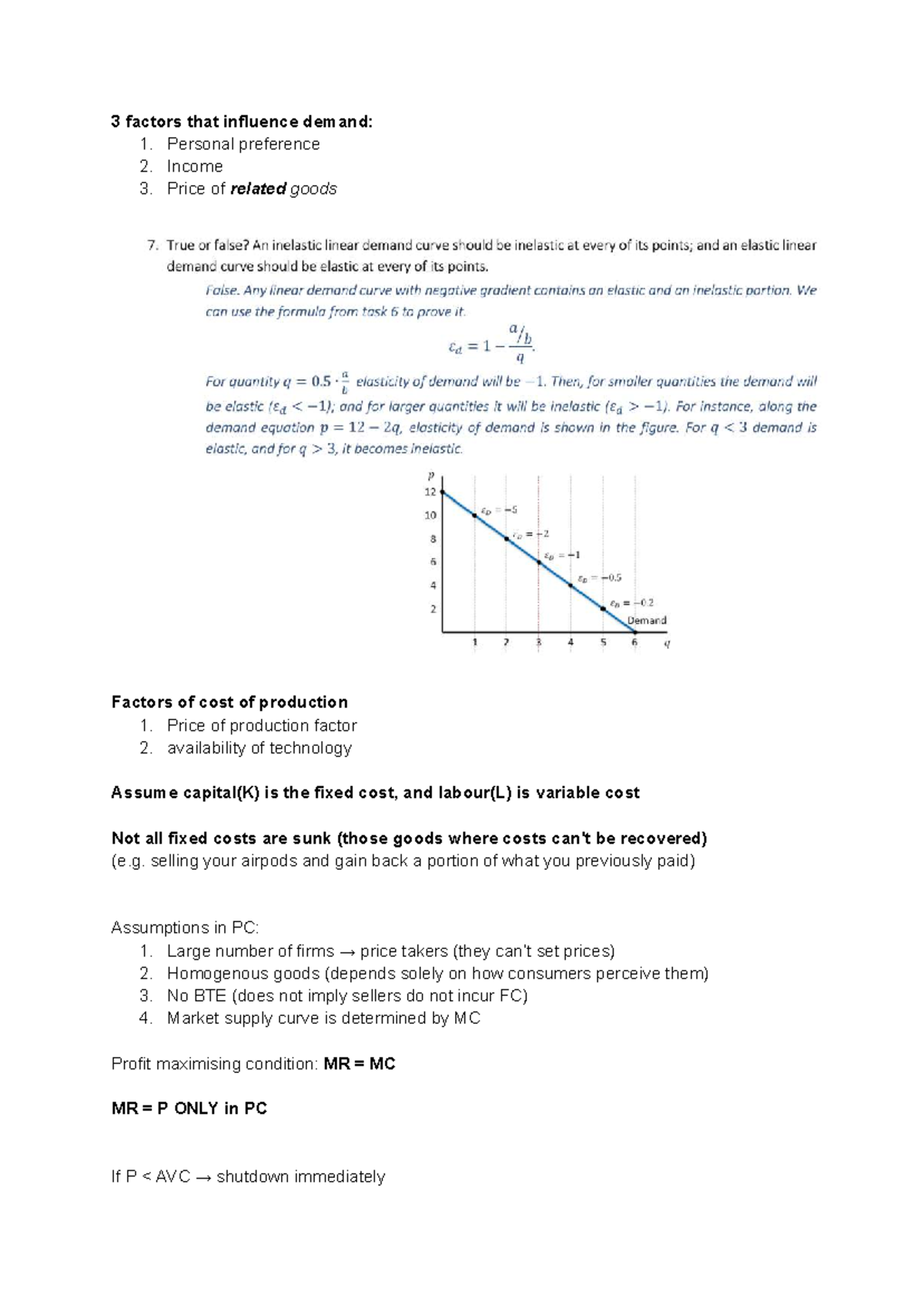 ECON 101: Demand Influences and Market Structures Exam Revision - Studocu
