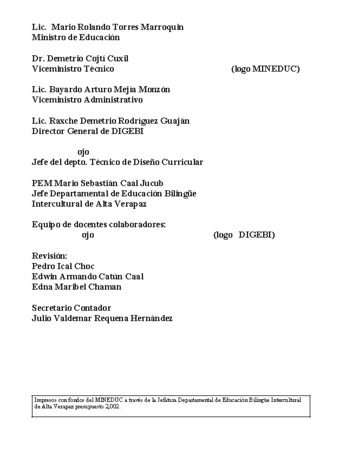 Manual de Idioma Q Eqchi - 4ta Edición 2002 para Maestros y Estudiantes - Document Preview