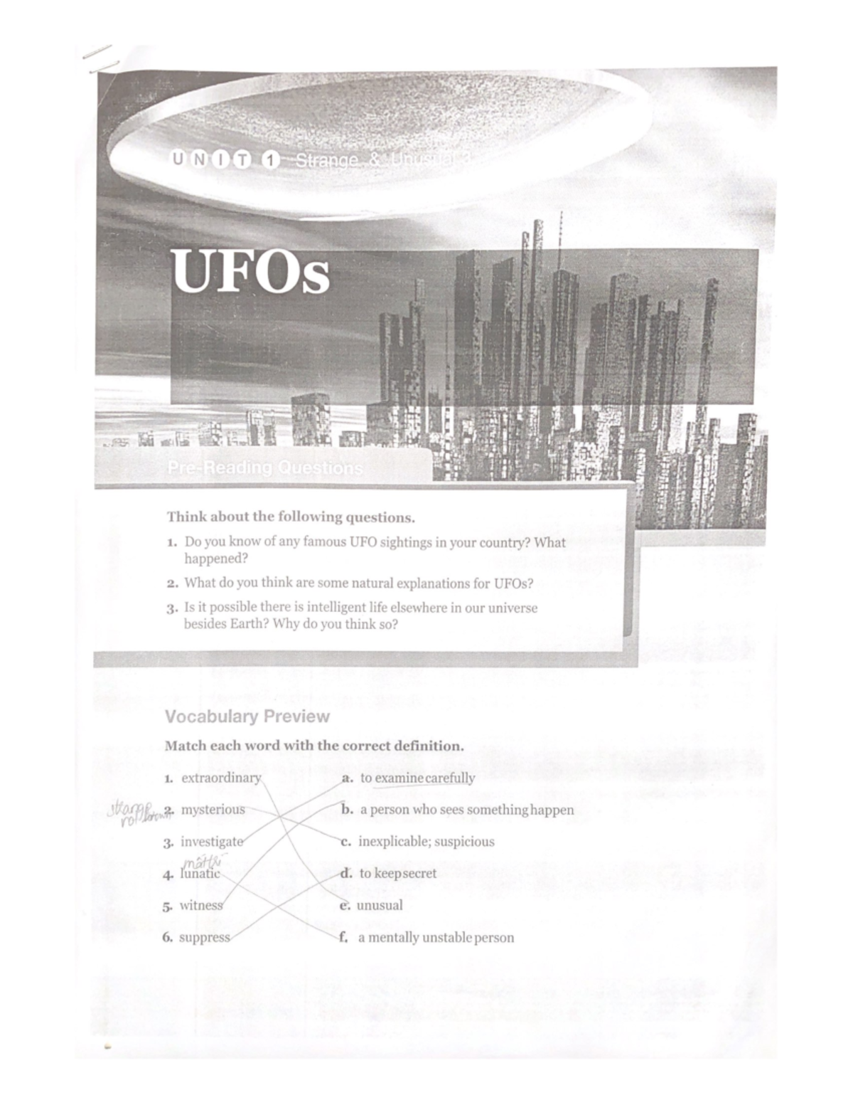 Tài liệu về UFO và Dự đoán Tương Lai - UNOT 1 - Studocu