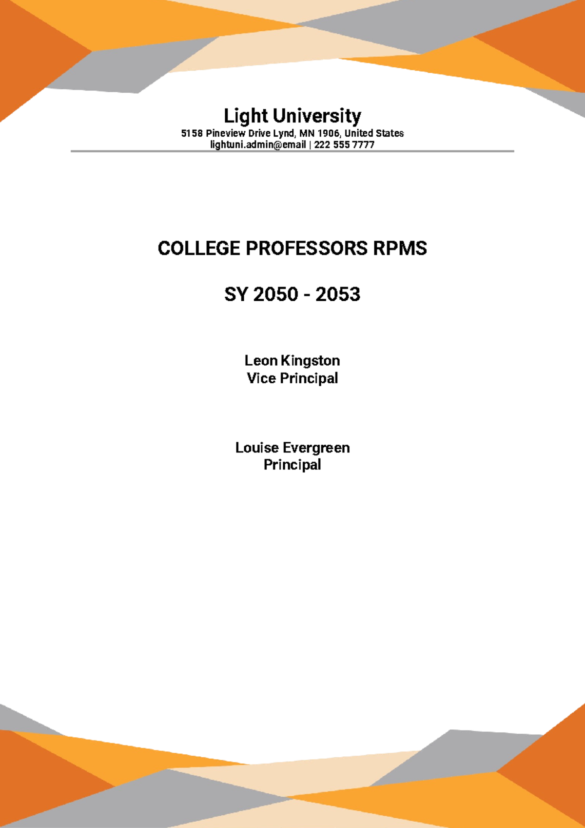 RPMS Portfolio Template for Professors (SY 2050-2053) - Studocu